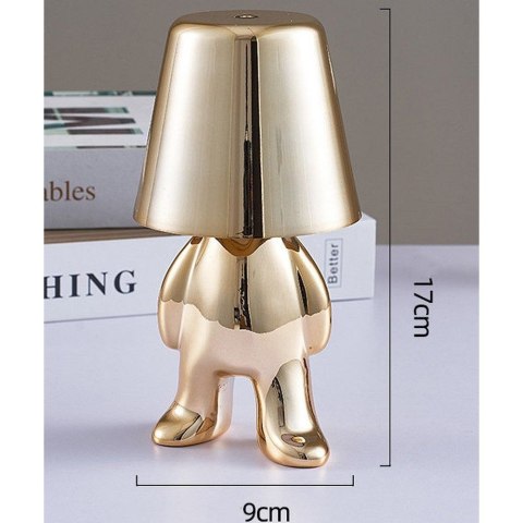 Lampka nocna GOLD MAN Art Deco stojący (wzór 1) MLTL
