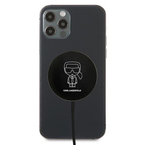 Ładowarka indukcyujna Karl Lagerfeld zgodna z MagSafe 15W KLCBMSIKBK czarna