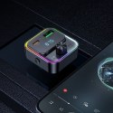 Ładowarka samochodowa Hoco USB A + USB C QC3.0 PD 30W z transmiterem E81 czarny