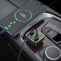 Ładowarka samochodowa Hoco USB A + USB C QC3.0 PD 30W z transmiterem E81 czarny
