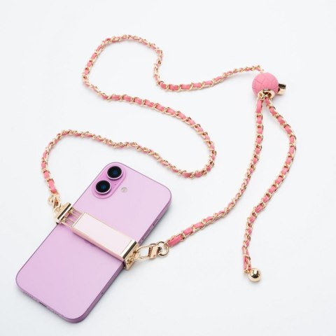 Łańcuch / Smycz z uchwytem GLAMOUR wszystkie modele max 80mm szer. RÓŻOWY