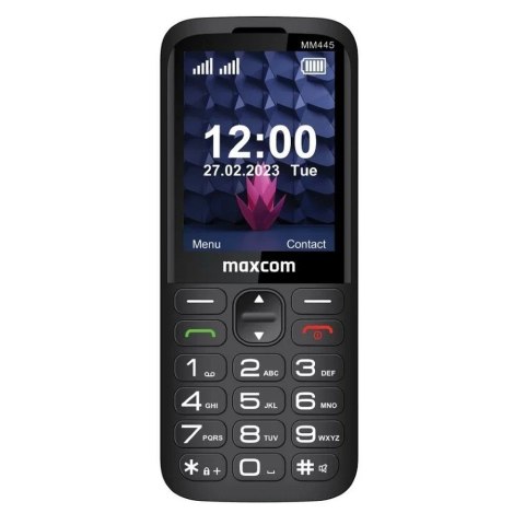 MAXCOM telefon dla seniora MM445 4G czarny