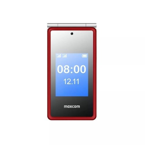 MAXCOM telefon dla seniora z klapką MM835 czerwony