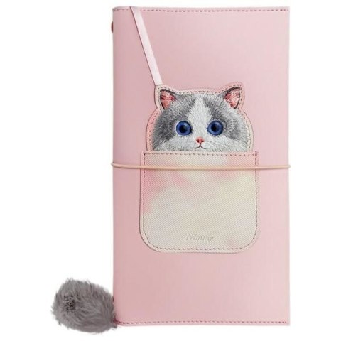 NIMMY zestaw 2w1 notatnik + długopis BIG EYED PET 2.0 Cat różowy