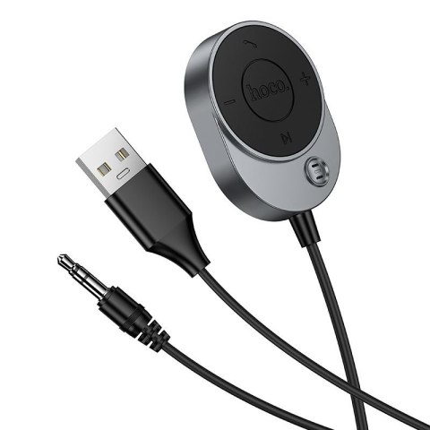 Odbiornik AUX Hoco Bluetooth z kablem Jack 3,5 mm E150 szary