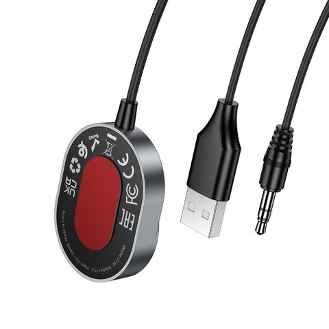 Odbiornik AUX Hoco Bluetooth z kablem Jack 3,5 mm E150 szary