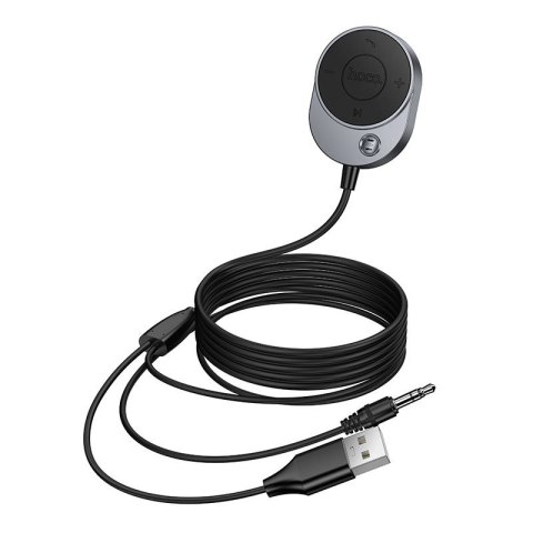 Odbiornik AUX Hoco Bluetooth z kablem Jack 3,5 mm E150 szary
