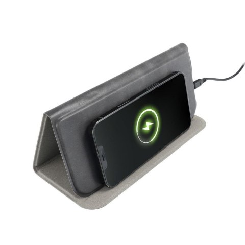 Podkładka pod mysz z ładowarką indukcyjną 15W OJD-82 brązowo szara