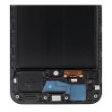 REWA wyświetlacz LCD do SAMSUNG A50 OLED czarny z ramka