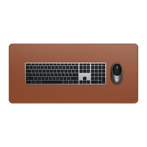 SATECHI podkładka na biurko ze skóry wegańskiej ST-LPDMN brązowa
