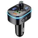 Transmiter samochodowy bluetooth Hoco 2 x USB A + USB C QC3.0 PD 20W E62 czarny