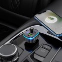 Transmiter samochodowy bluetooth Hoco 2 x USB A + USB C QC3.0 PD 20W E62 czarny