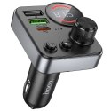 Transmiter samochodowy bluetooth Hoco 2 x USB A + USB C QC3.0 PD 48W E86 czarny