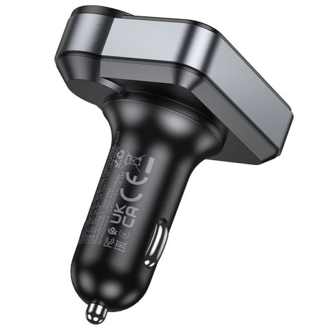Transmiter samochodowy bluetooth Hoco 2 x USB A + USB C QC3.0 PD 48W E86 czarny