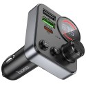 Transmiter samochodowy bluetooth Hoco 2 x USB A + USB C QC3.0 PD 48W E86 czarny