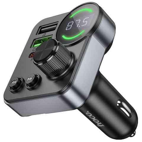 Transmiter samochodowy bluetooth Hoco 2 x USB A + USB C QC3.0 PD 48W E86 czarny