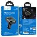 Transmiter samochodowy bluetooth Hoco QC3.0 PD 20W E85 czarny