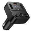 Transmiter samochodowy bluetooth Hoco USB A + USB C QC PD 35W E87 czarny