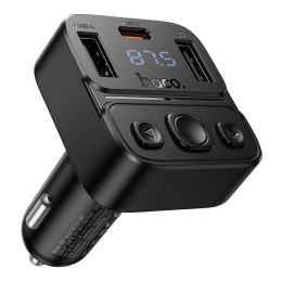 Transmiter samochodowy bluetooth Hoco USB A + USB C QC PD 35W E87 czarny