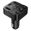 Transmiter samochodowy bluetooth Hoco USB A + USB C QC PD 35W E87 czarny