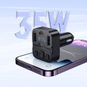 Transmiter samochodowy bluetooth Hoco USB A + USB C QC PD 35W E87 czarny