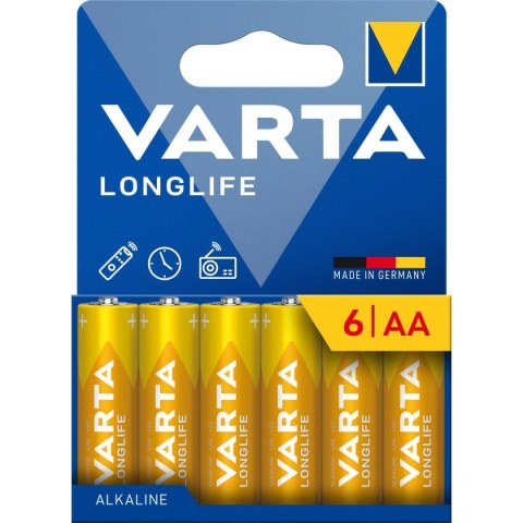 VARTA bateria alkaliczna R6 (AA) Longlife 6 szt