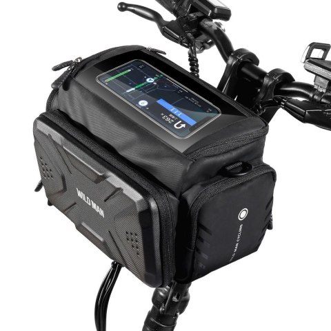 WILDMAN sakwa rowerowa na kierownicę na zamek GS6 4L ( 4" - 7") czarna