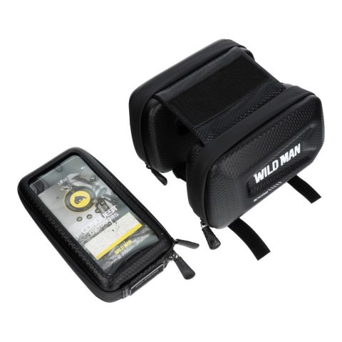 WILDMAN sakwa rowerowa na ramę na zamek E6S 1,2L ( 4" - 7" ) czarna
