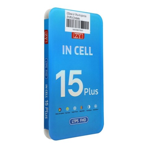 Wyświetlacz do iPhone 15 Plus z ekranem dotykowym czarnym (ZY-LTPS) IC Transferable