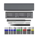 Zestaw śrubokrętów precyzyjnych / wkrętaków serwisowych, bitów 30w1 aluminium