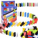 Domino dla Dzieci 100 Elementów Kolorowe Klocki Układanka Edukacyjna ZA6290