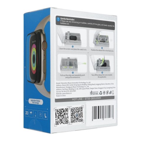 Szkło Hartowane 5D do Apple Watch 10/11 46MM Mr. Monkey Glass (Anti-Static Strong HD) czarne