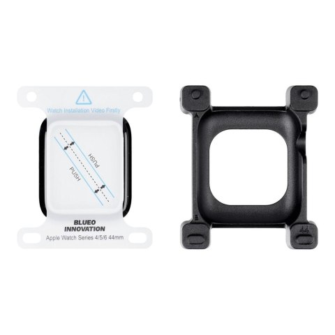Szkło Hartowane 5D do Apple Watch SE / SE 2 / SE 3 44MM Mr. Monkey Glass (Anti-Static Strong HD) czarne