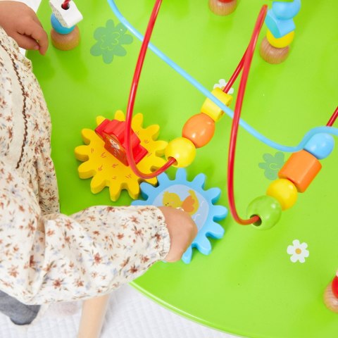 Viga Drewniany Stolik Edukacyjny Farma Sensoryczny Przeplatanka XXL Montessori