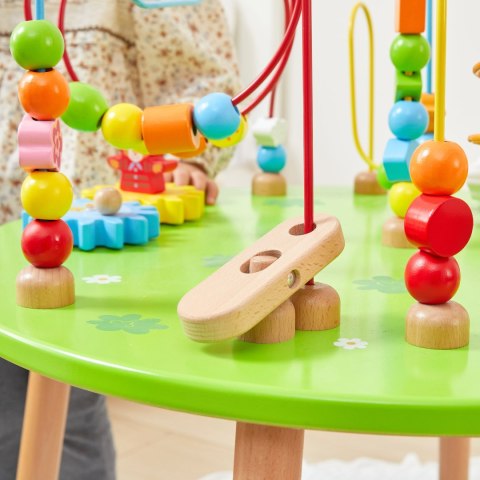 Viga Drewniany Stolik Edukacyjny Farma Sensoryczny Przeplatanka XXL Montessori