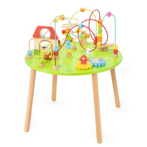 Viga Drewniany Stolik Edukacyjny Farma Sensoryczny Przeplatanka XXL Montessori