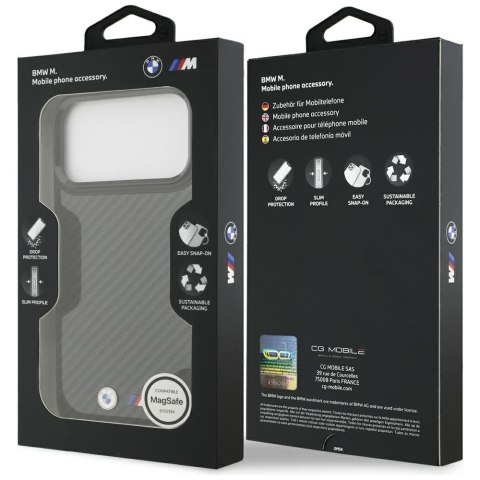 BMW futerał do IPHONE 17 Pro Max kompatybilny z MagSafe BMHMP17X24CFMMK (Kevlar Matt) black
