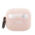 Etui na słuchawki Karl Lagerfeld do Apple Airpods PRO (3D Sil NFT Karl) różowe