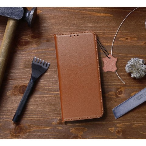 Etui z klapką na Xiaomi Redmi 17C Smart Pro Book skórzane brązowy