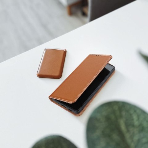 Etui z klapką na Xiaomi Redmi 17C Smart Pro Book skórzane brązowy