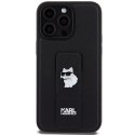 KARL LAGERFELD futerał do IPHONE 13 Pro Max KLHCP13XGSACHPK (Gripstand Saffiano choupette PIN) czarny