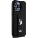KARL LAGERFELD futerał do IPHONE 13 Pro Max KLHCP13XGSACHPK (Gripstand Saffiano choupette PIN) czarny