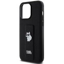 KARL LAGERFELD futerał do IPHONE 13 Pro Max KLHCP13XGSACHPK (Gripstand Saffiano choupette PIN) czarny