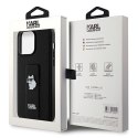 KARL LAGERFELD futerał do IPHONE 13 Pro Max KLHCP13XGSACHPK (Gripstand Saffiano choupette PIN) czarny