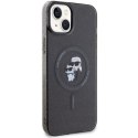 KARL LAGERFELD futerał do IPHONE 15 KLHMP15SHGKCNOK (Glitter + MAG) czarny