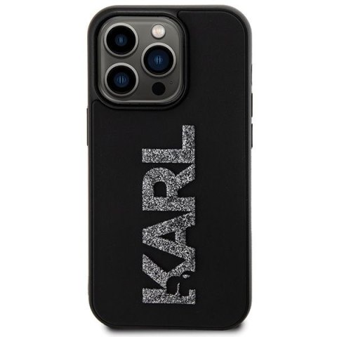 KARL LAGERFELD futerał do IPHONE 15 Pro Max KLHCP15X3DMBKCK (3D Logo Glitter) czarny