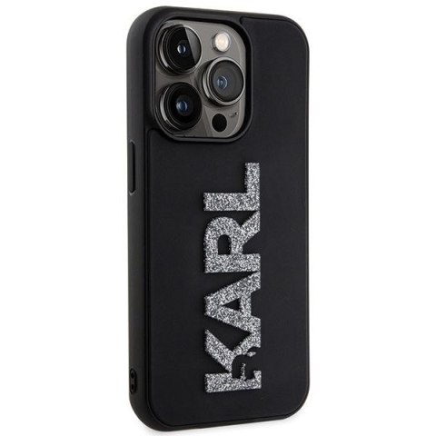 KARL LAGERFELD futerał do IPHONE 15 Pro Max KLHCP15X3DMBKCK (3D Logo Glitter) czarny