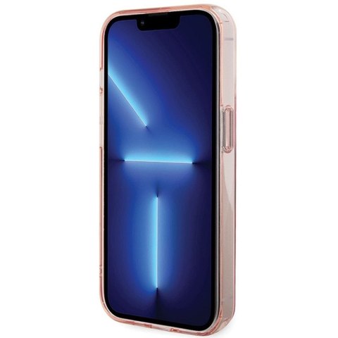 KARL LAGERFELD futerał do IPHONE 15 Pro kompatybilny z MagSafe KLHMP15LHMRSKCP (Ringstand KC) różowy