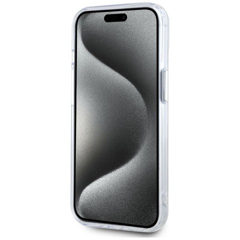 KARL LAGERFELD futerał do IPHONE 15 kompatybilny z MagSafe KLHMP15SHLSKIH (IML Metal K Head) biały