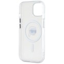 KARL LAGERFELD futerał do IPHONE 15 kompatybilny z MagSafe KLHMP15SHLSKIH (IML Metal K Head) biały